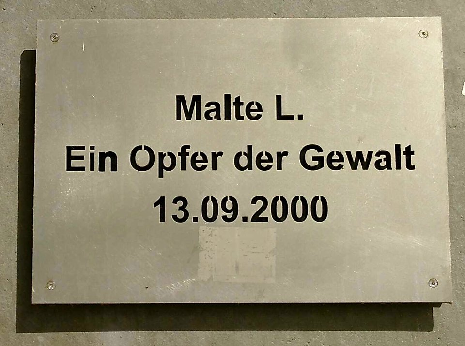 Schleswig, Gedenktafel für Malte L