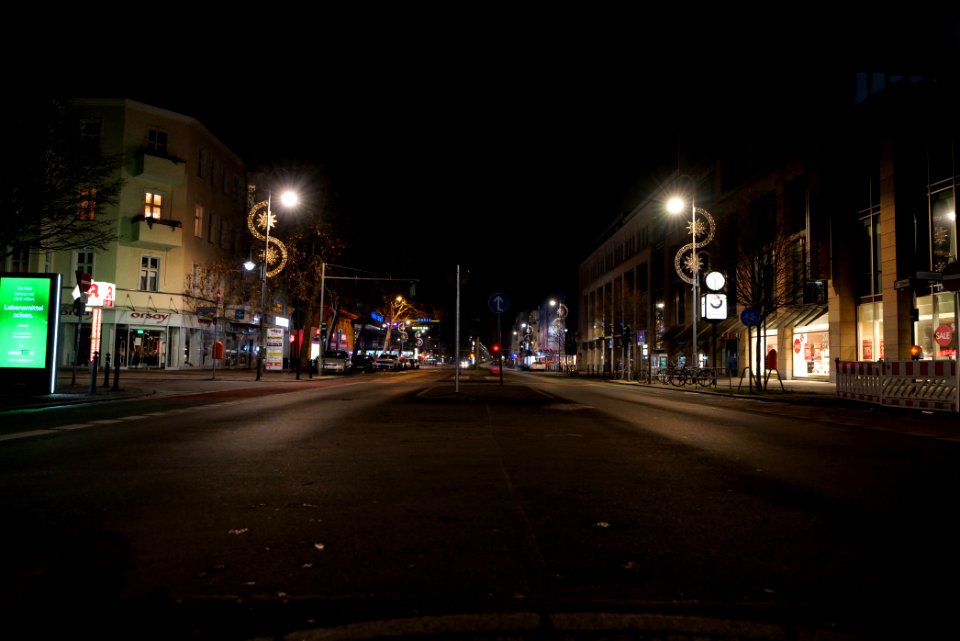 Schloßstraße Berlin-Steglitz at night 2021-01-07 16