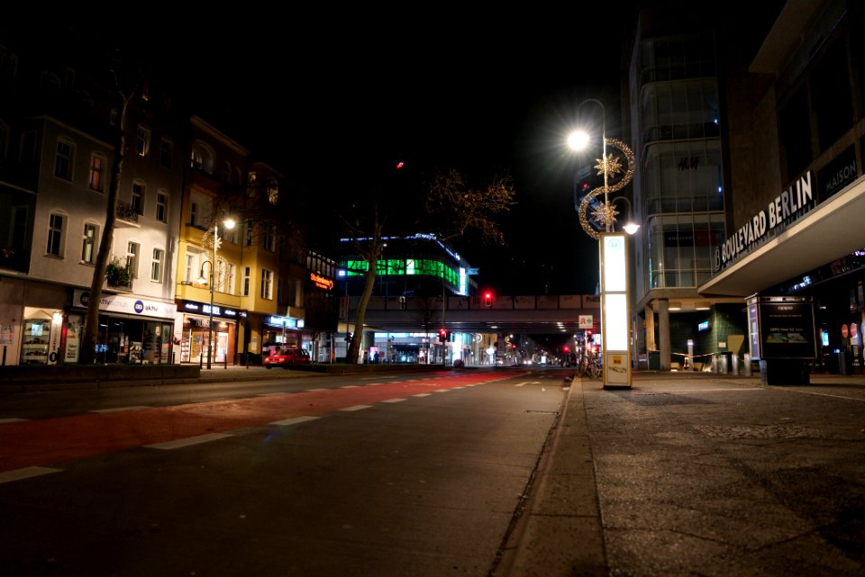 Schloßstraße Berlin-Steglitz at night 2021-01-07 21