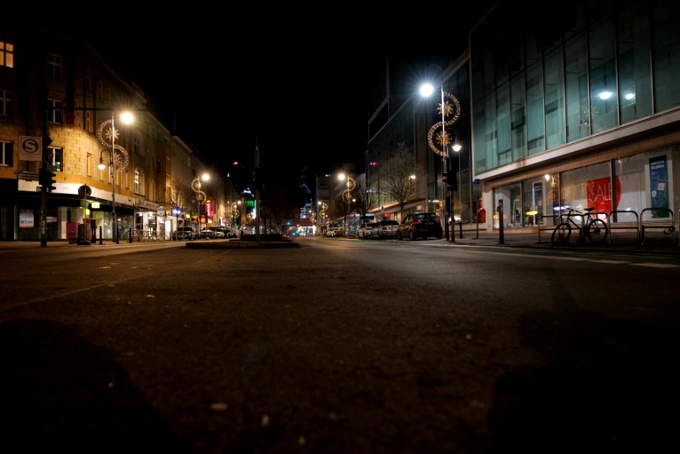Schloßstraße Berlin-Steglitz at night 2021-01-07 15