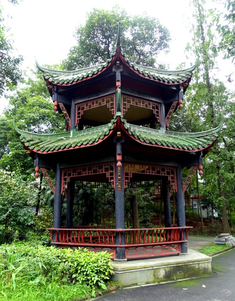 Small pavilion - Qingyang Gong - Chengdu, China - DSC04093