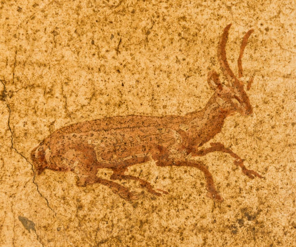Small painted deer Villa Poppaea Oplontis Torre Annunziata Italy