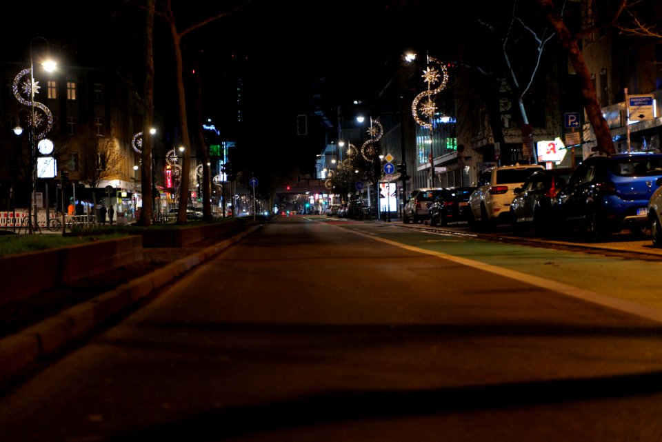 Schloßstraße Berlin-Steglitz at night 2021-01-07 11