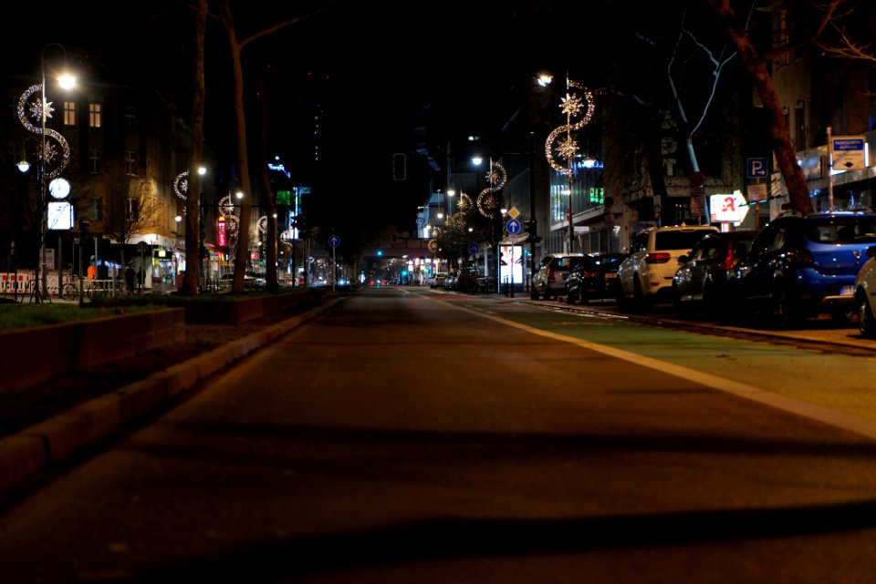 Schloßstraße Berlin-Steglitz at night 2021-01-07 12