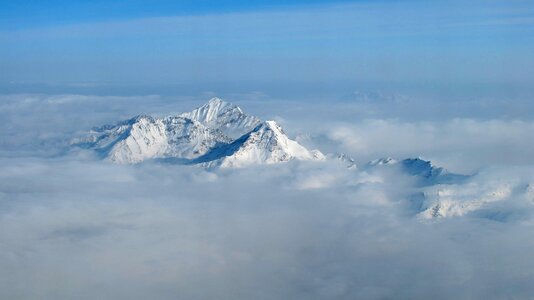 Snow mountain aerial the yellow dragon