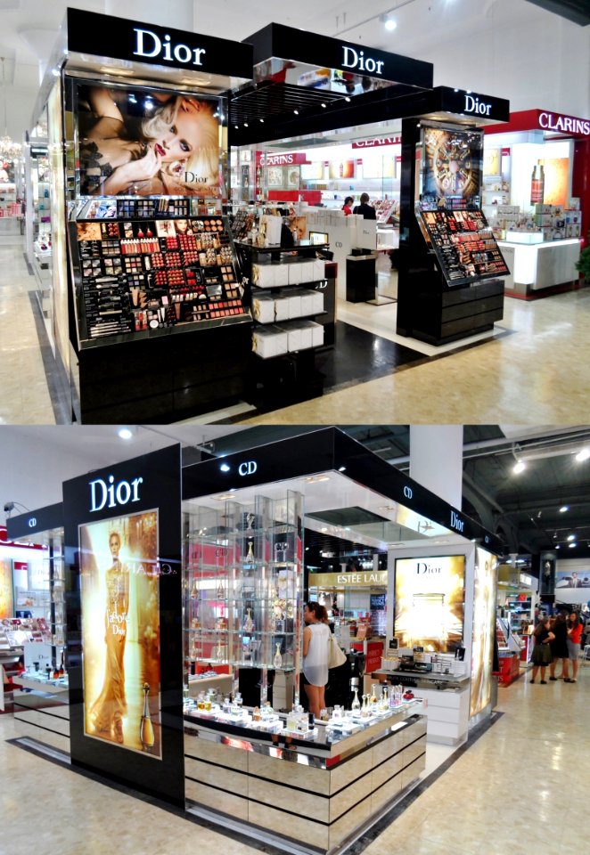 Smith & Caughey's Queen Street Dior counter double view 2013