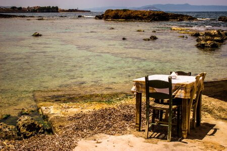 Taverna crete by the sea photo