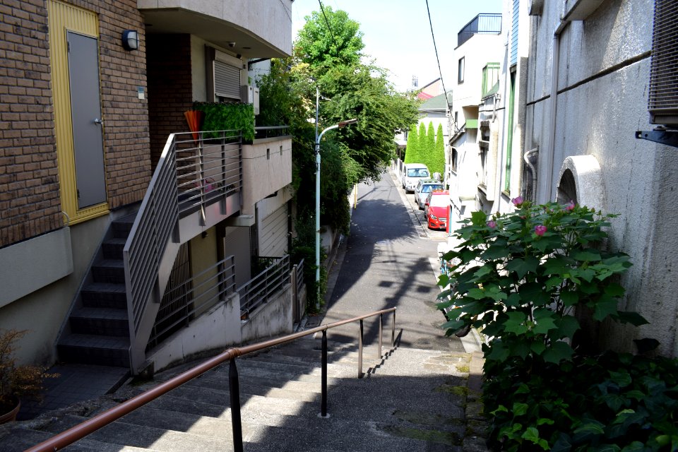 Small street and stairs in Minami Azabu