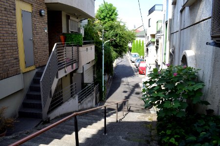 Small street and stairs in Minami Azabu