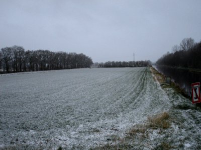 Snow covered field photo