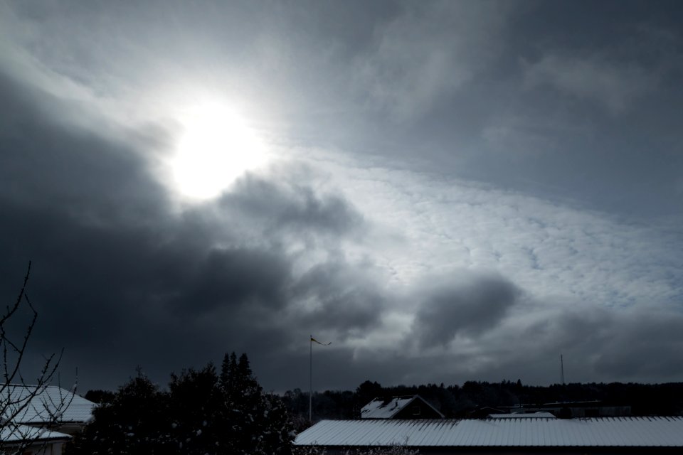Snow coming in over Gåseberg