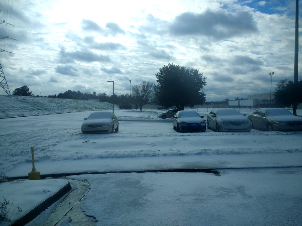 Snow in Central North Carolina, January 7, 2017