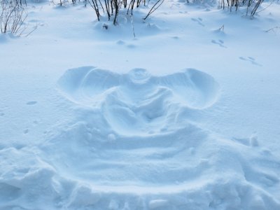 Snow angel Raatti Oulu 20210214