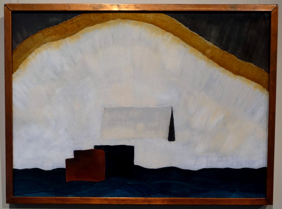 Snow and Water, by Arthur Dove, 1928, oil on aluminum - Currier Museum of Art - Manchester, NH - DSC07334