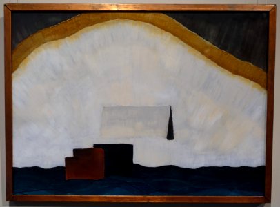 Snow and Water, by Arthur Dove, 1928, oil on aluminum - Currier Museum of Art - Manchester, NH - DSC07334