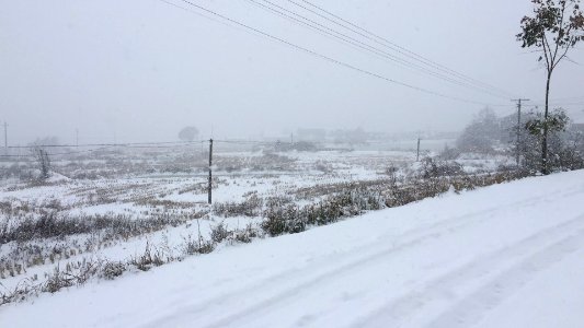 Snowscape of Qingshanqiao Town in Ningxiang, Hunan, China, on 30 December 2018a