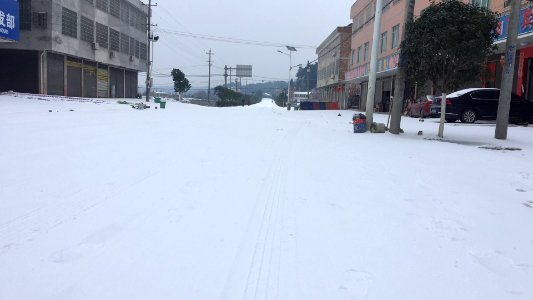 Snowscape of Qingshanqiao Town in Ningxiang, Hunan, China, in January 2018, picture1