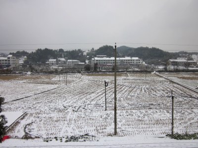 Snowscape of Qingshanqiao Town in Ningxiang, Hunan, China, in January 2013