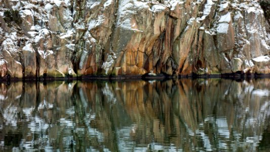 Snowy cliffs at Loddebo 4 photo