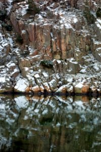 Snowy cliffs at Loddebo 6 photo