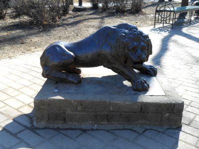 Smolensk Sculpture of Deer - Lions - 03