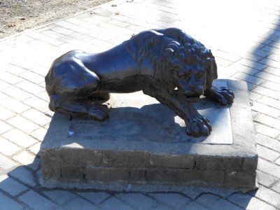 Smolensk Sculpture of Deer - Lions - 02