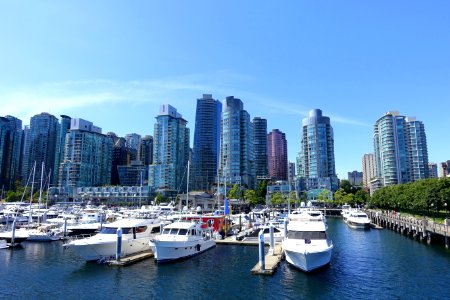 Skyline with marina - Vancouver, Canada - DSC09336 photo