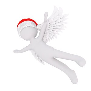 Santa hat 3d model figure