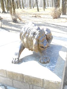 Smolensk Sculpture of Deer - Lions - 06