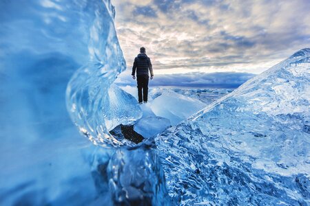 Glacier ice man photo