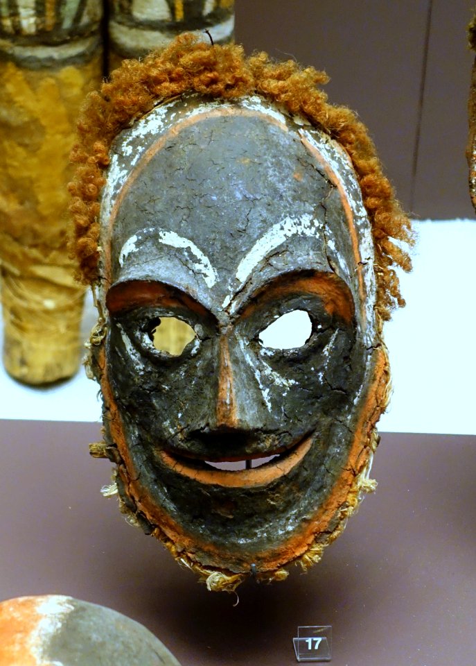 Skull mask with man's hair, Duke of York Island, New Britain, 1896 - Südseeabteilung - Ethnological Museum, Berlin - DSC01013