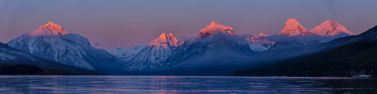 Dusk twilight landscape photo