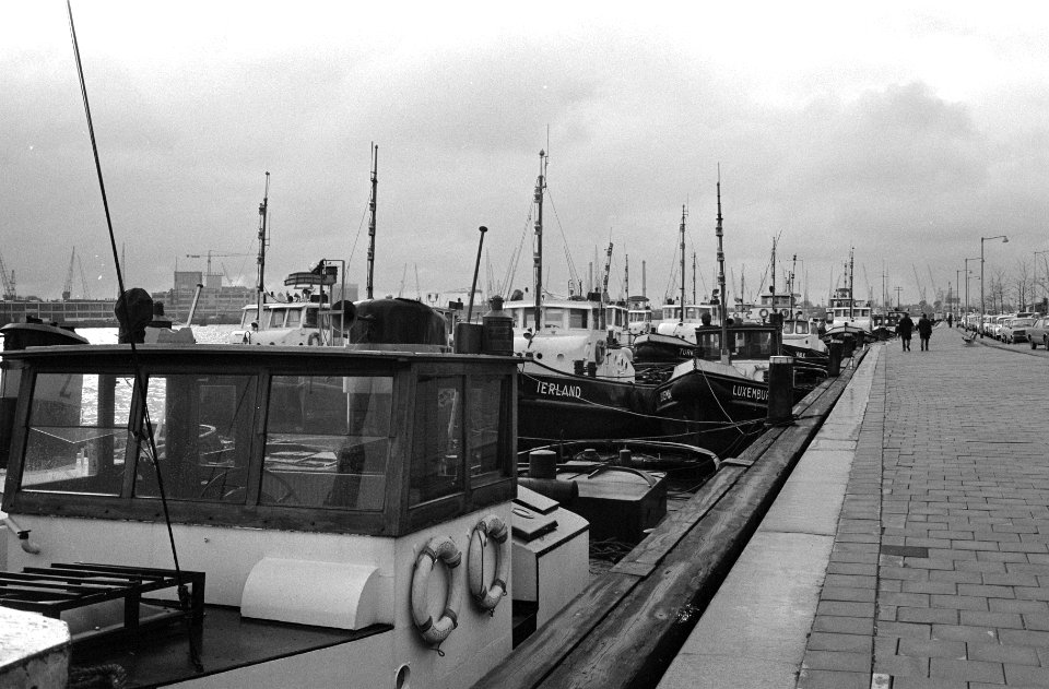 Sleepboten liggen in haven, Rotterdam, Bestanddeelnr 924-2424