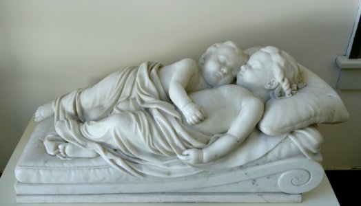 Sleeping Children by William H. Rinehart, 1875, marble - Bennington Museum - Bennington, VT - DSC08553