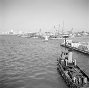 Sleepboot in de haven van Alexandrië, Bestanddeelnr 255-6582