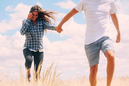 Joy outdoors togetherness