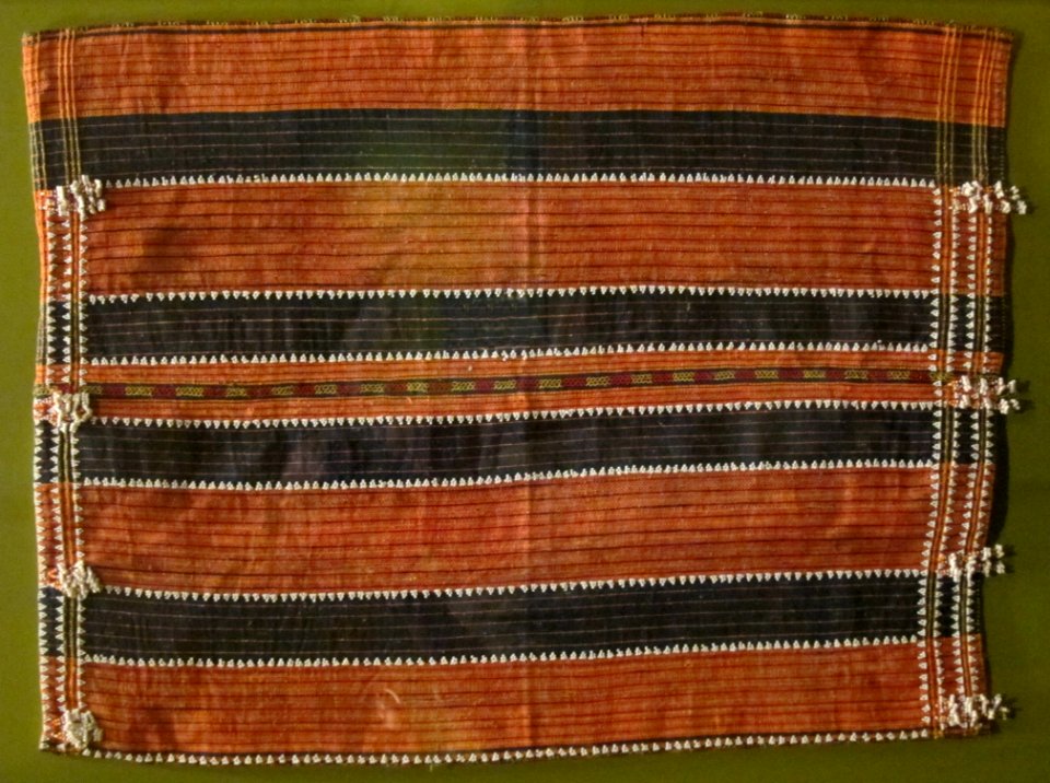 Skirt from northern Luzon, late 1990s, cotton, glass beads, plain weave, warp-faced, Honolulu Museum of Art