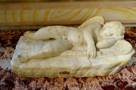 Sleeping Eros, Roman, 2nd century AD, marble, after a Hellenistic original - Galleria Borghese - Rome, Italy - DSC04646