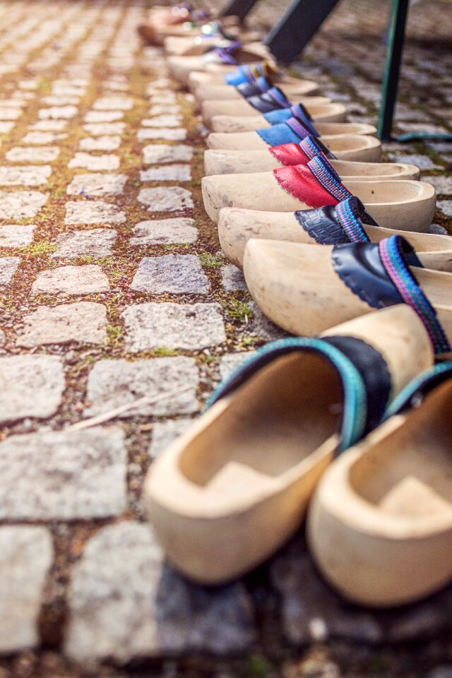Shoes wood colorful