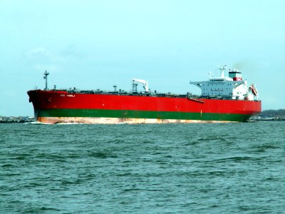 SKS Tugela - IMO 9133460 - Callsign LACN5 - leaving Port of Rotterdam, Holland 08-Apr-2006