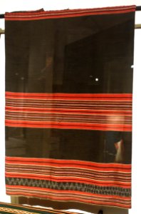 Skirt, Ta-oi, Thua Thien Hue, 1984, handmade cotton, lead beads strong on the weft thread - Vietnamese Women's Museum - Hanoi, Vietnam - DSC03925