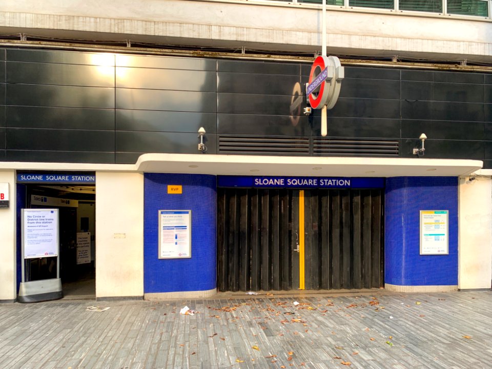 Sloane Square entrance 2020