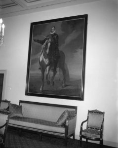 Slaapkamer van Prins Philip met schilderij van Prins Willem van Oranje, Bestanddeelnr 909-3901