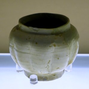 Small jar, China, Cifeng kiln, unearthed from Cifeng kiln, Pengzhou, Sichuan, Song dynasty, 960-1279 AD, white-glazed ceramic - Sichuan Provincial Museum - Chengdu, China - DSC04189
