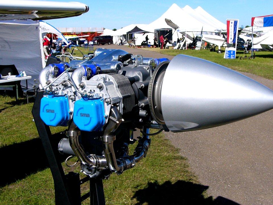 SMA SR305-230 diesel engine on display