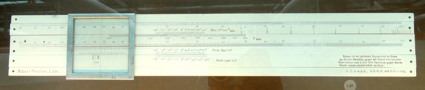Slide rule - Zeppelin Museum Friedrichshafen - DSC06779
