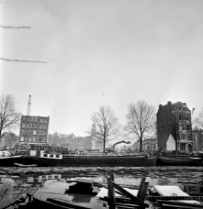 Sloop huizen Waterloplein, Amsterdam voor bouw stadhuis, Bestanddeelnr 929-5713