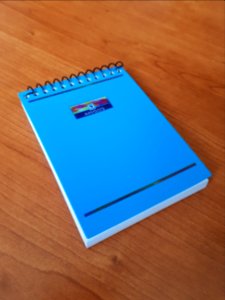 Small blue notepad - 8 x 11 cm - B photo