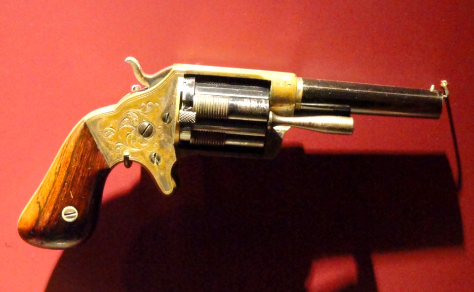 Slocum Revolver, Brooklyn Arms Company, five shot, rim fire, .32 caliber, 1863-1867 - Royal Ontario Museum - DSC09480