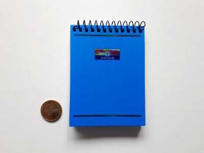 Small blue notepad - 8 x 11 cm - D photo